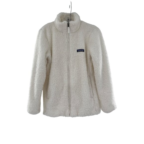 Patagonia Los Gatos Womens Cream Sherpa Fleece Full-Zip Jacket XS - Picture 1 of 10